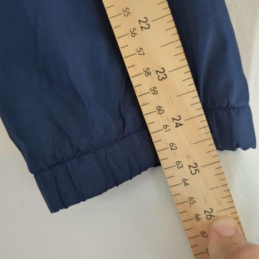 Adidas Windbreaker Women's Medium Navy Light Blue Spring Jacket Light Weight - Picture 6 of 8